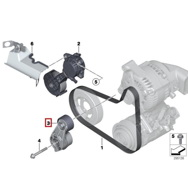 BMW F20 皮帶惰輪 調整器 11287603347 F21 F30 F31 F80 N13 11187603347-細節圖4