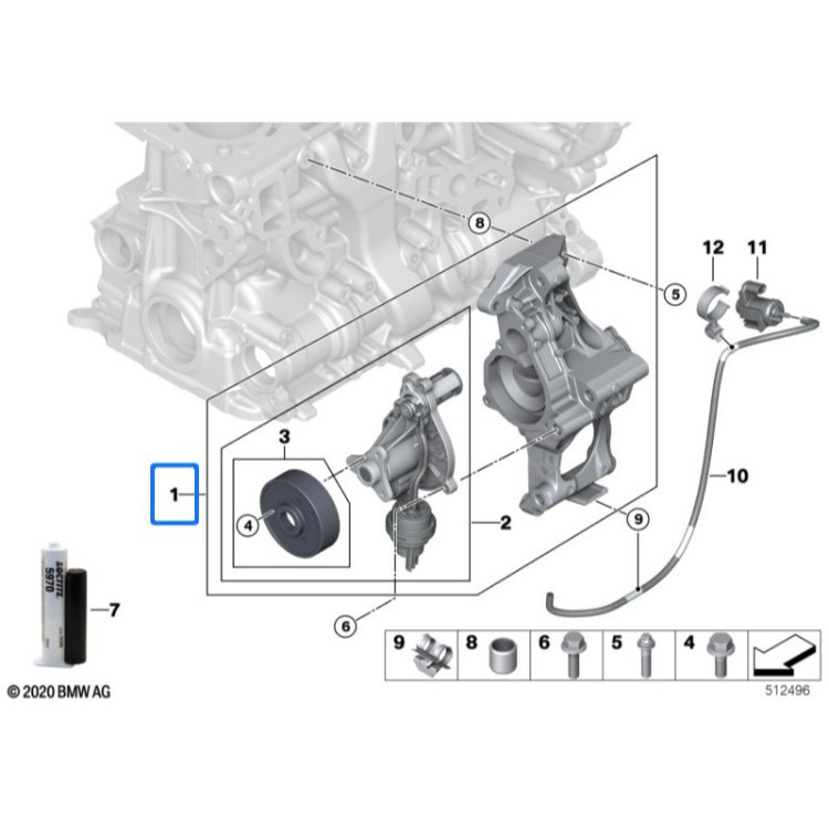 BMW F30 水泵浦 不含皮帶盤 11518638026 G01 G02 G30 G32 F20 F36 F31-細節圖5