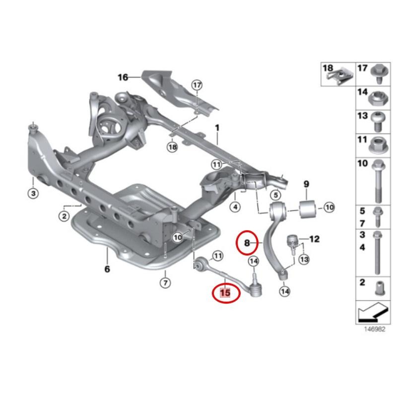 BMW E84 E90 E91 E92 三角架4WD 31122405863 31126768983 984-細節圖3