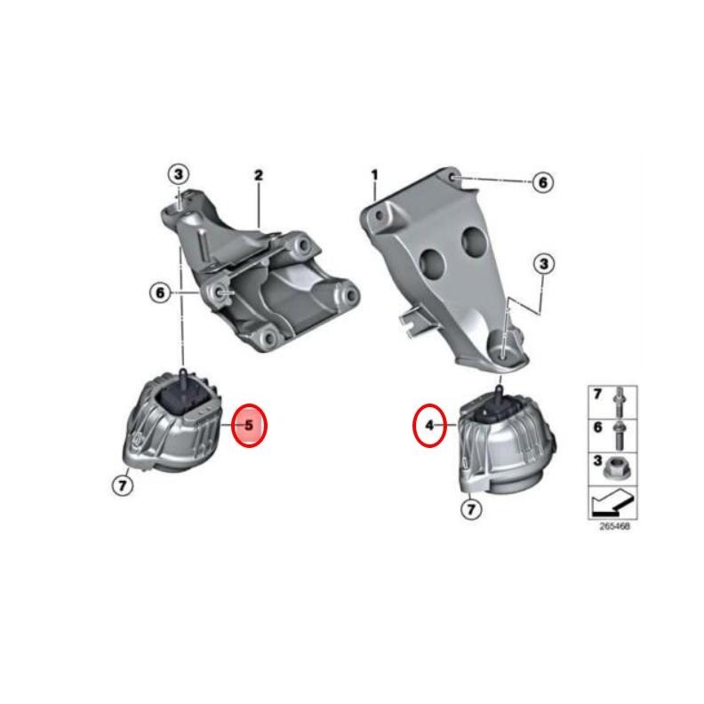 BMW F20 F30 F31 F25 F26 F36引擎腳 22116856184 22116856183 發動機懸掛-細節圖7