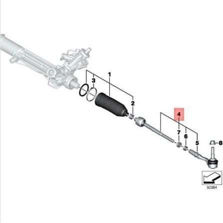 BMW F01 F02 方向機拉桿總成 F03 F04 F07 F10 F06 F12 F13 32106784716-細節圖4