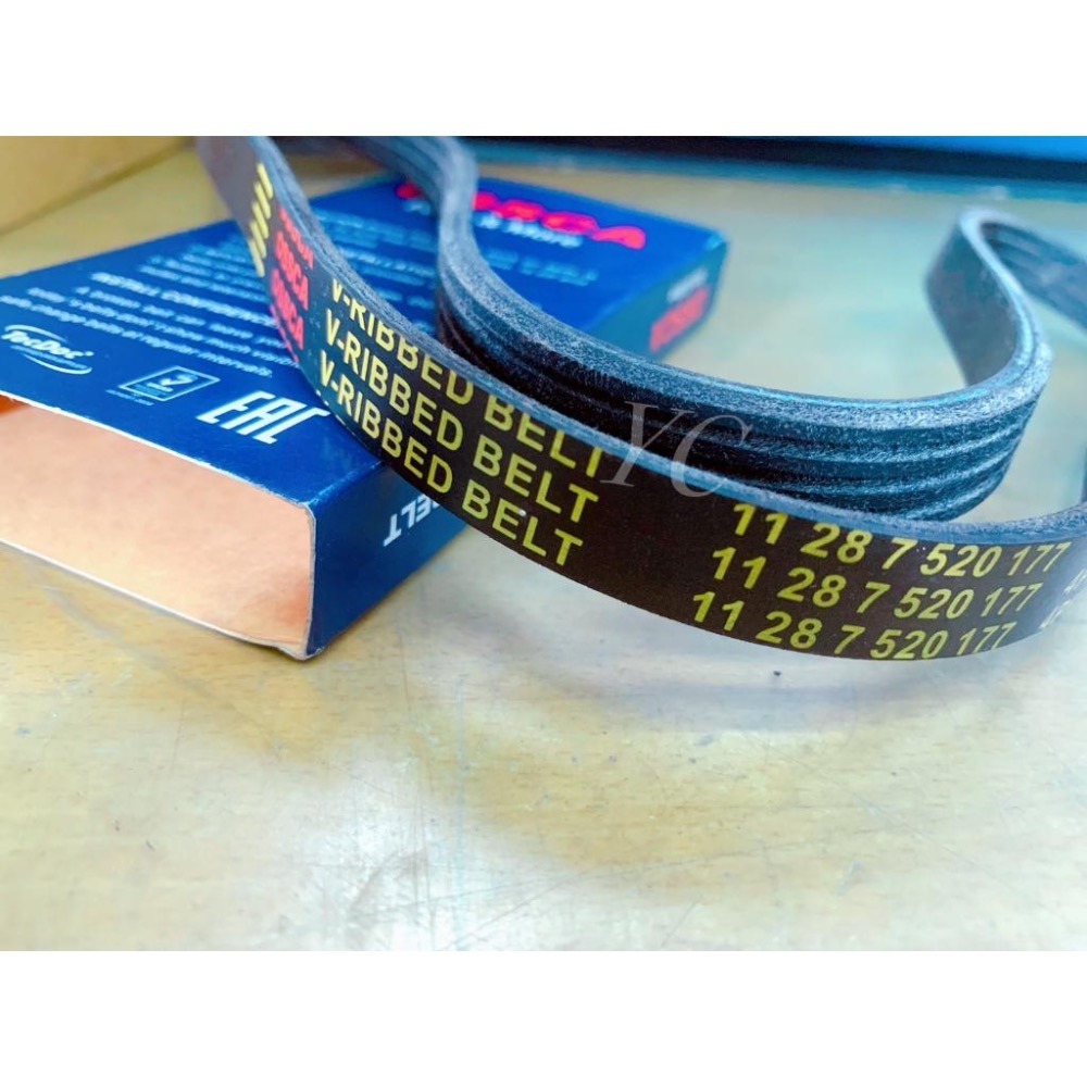 BMW E60 E61 4PK824 皮帶 11287520177 E63 E64 E65 E66 E67 壓縮機皮帶-細節圖2