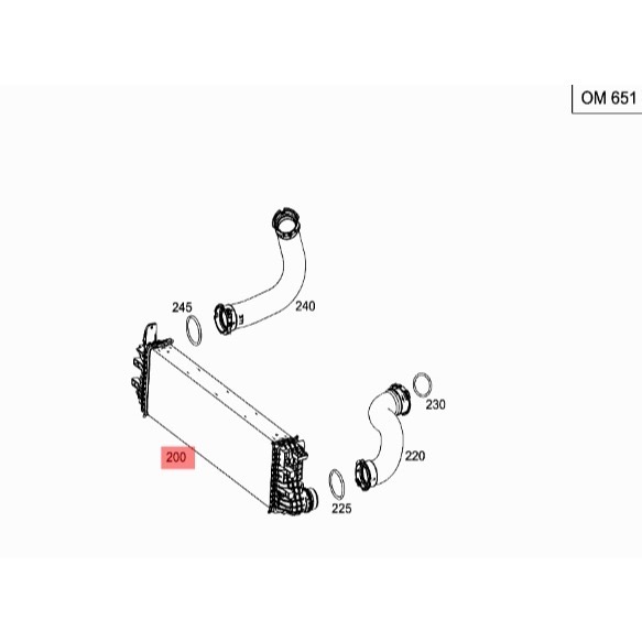 賓士 OM651 W447 渦輪增壓冷卻器 4475011301 中冷器 V200 V220 V250-細節圖4