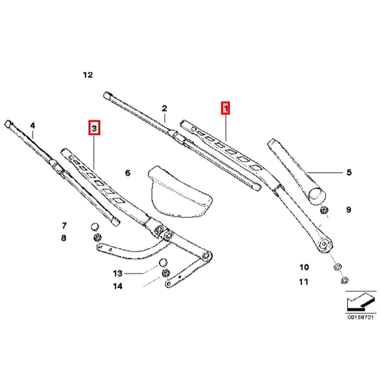 BMW E60 E61 E63 E64 雨刷桿 雨刷臂 雨刷杆 61617185366 61617198597-細節圖6