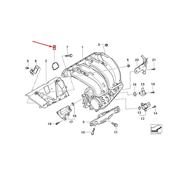 BMW E46 E60 E90 E92 進氣岐管墊片 11617530703 11617503215 E87 E88-細節圖2