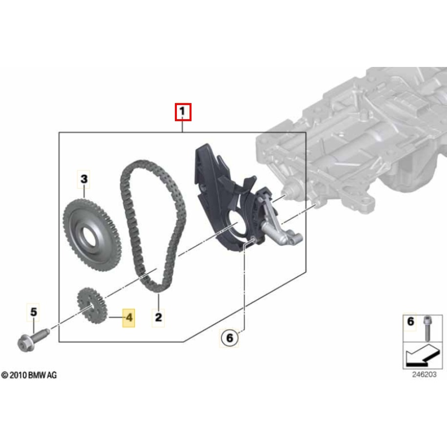 BMW N20 時規修理包 油泵正時傳動鏈套件 正時鏈條套件 11417605366 5件組 上下部-細節圖6