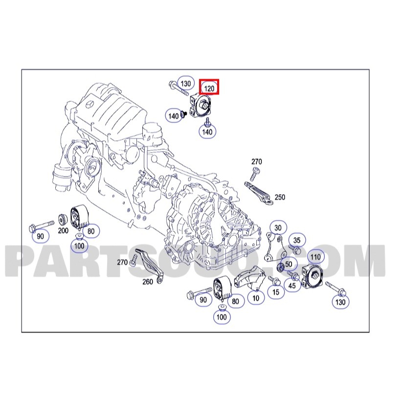 賓士 M266 W245 W169 引擎腳 1692401417 1692400618 1692401218 發動機支架-細節圖6