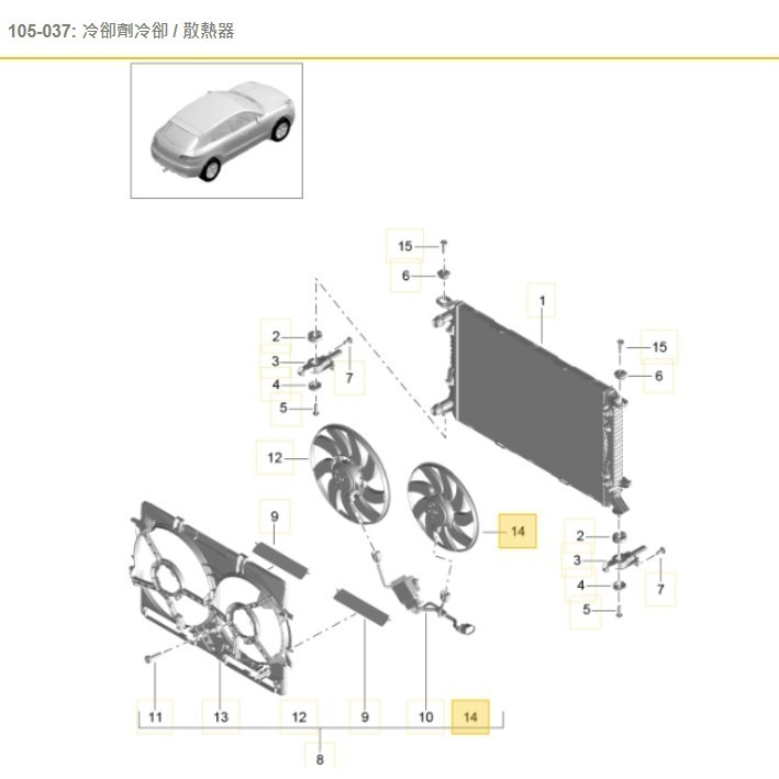 奧迪 A4 A5 A6 A7 Q3 Q5 保時捷 MACAN 水箱風扇 馬達 8K0959455K 8K0959455M-細節圖7