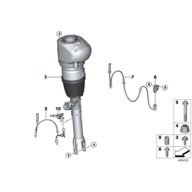 BMW G11 G12 氣壓避震器 37106877553 37106877554 37107915953 氣壓式懸吊-細節圖3