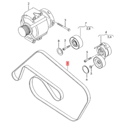 奧迪 A4 A5 A6 A8 Q5 皮帶 6PK2404 SKODA SUPERB I 福斯 PASSAT-細節圖2