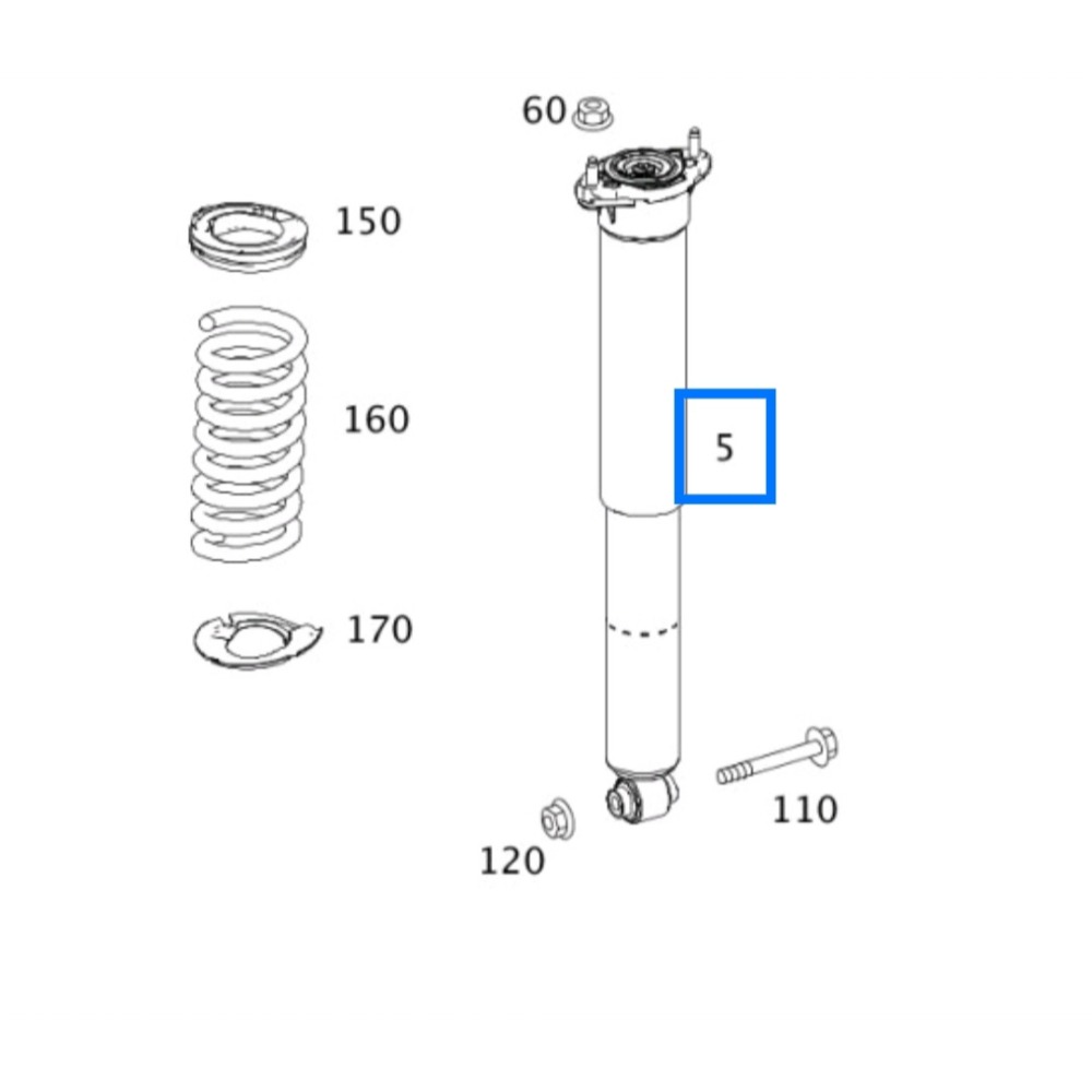 賓士 W204 4傳 X204 GLK避震器 2043202031 2043204330 2043230500-細節圖5
