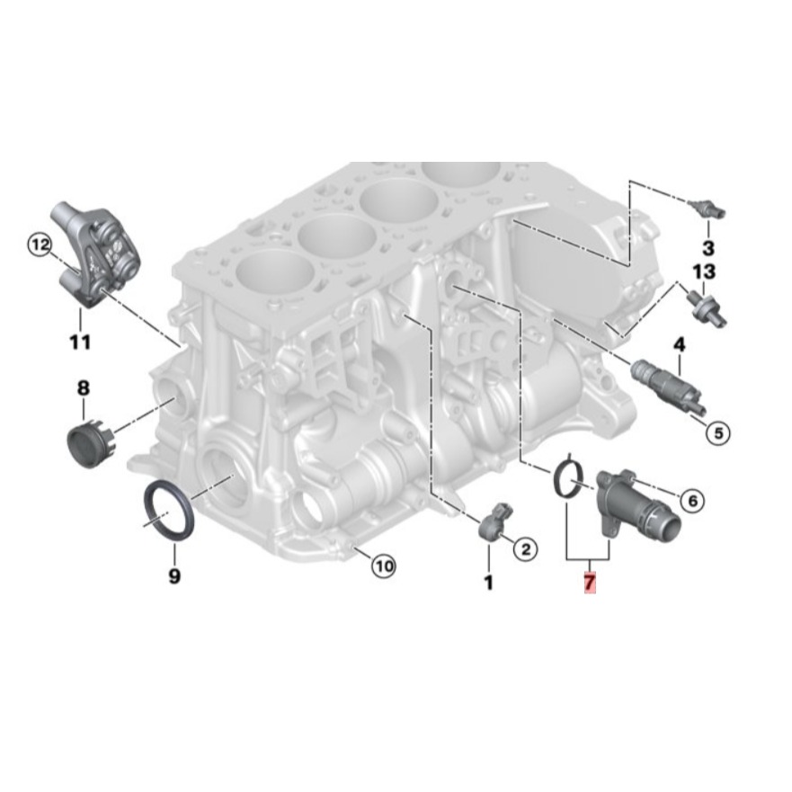 BMW MINI B36 B46 B47 B48 水管接頭 G30 F10 F20 R55 11118511205-細節圖7