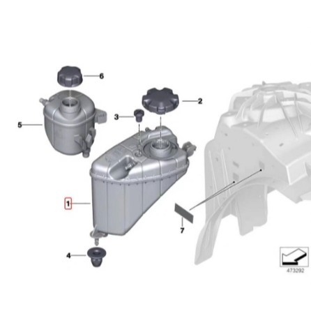 BMW G30 備水桶 副水箱 17139846642 G11 G12 G14 G15 G16 G30 G31 G32-細節圖4