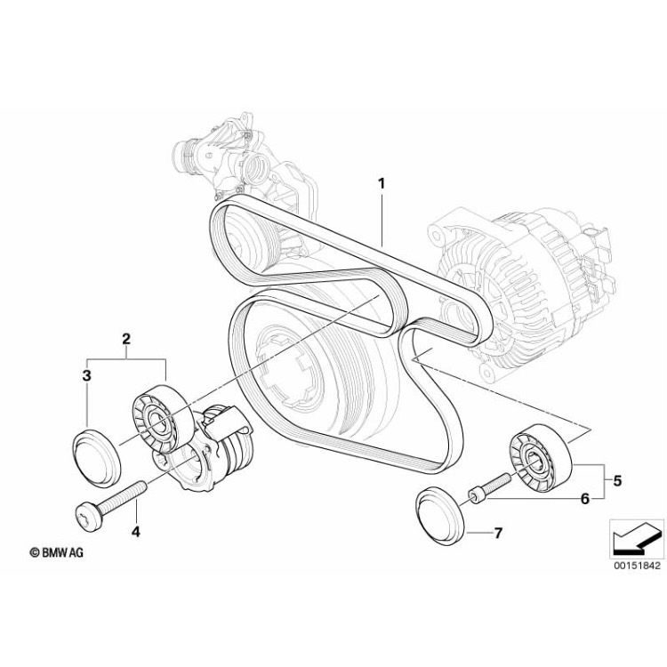 BMW E87 E91 E92 E93 皮帶 6PK1835 11288477780 11287790450-細節圖4