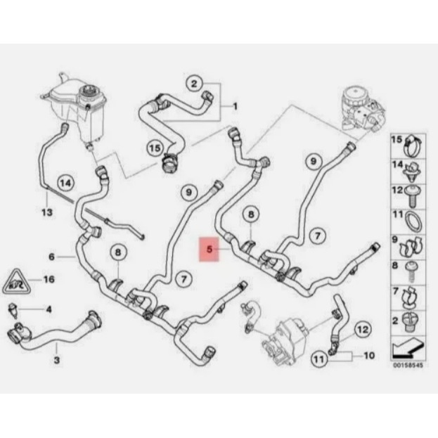 BMW E88 熱水管 E82 E90 E91 E92 E93 E84 17127548222 加熱器冷卻系統回流節溫器-細節圖4