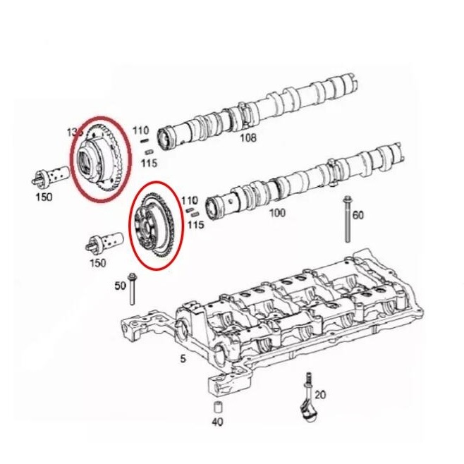 賓士 M271 W212 偏心軸齒輪 2710502447 2710502347 W204 C207 R172-細節圖8