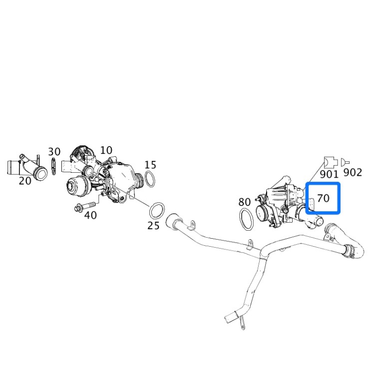 賓士 W176 節溫器 水龜 W246 W242 CLA C117 X117 GLA X156 2702000315-細節圖7