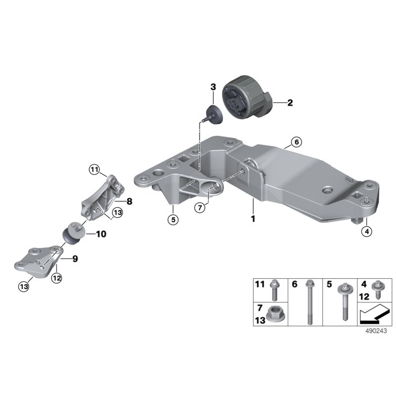 BMW G01 G06 引擎腳 G07 G11 G20 G22 G30 22116860471 22116860472-細節圖9