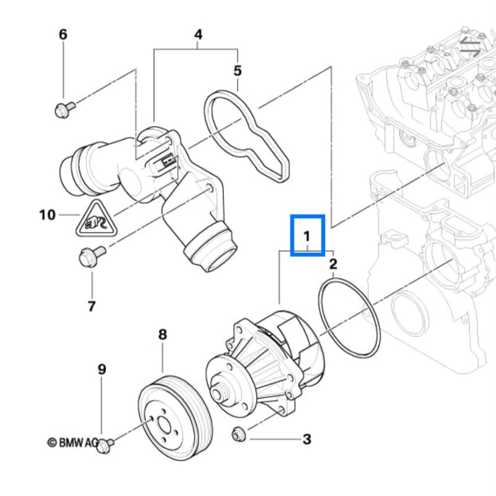 BMW E38 水泵浦 11517509985 E39 E46 E53 E60 E61 E65 11511436590-細節圖4