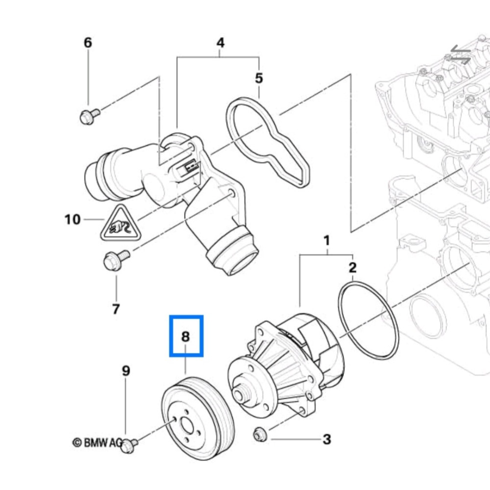 BMW E38 水泵浦 11517509985 E39 E46 E53 E60 E61 E65 11511436590-細節圖7