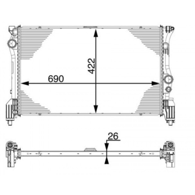 賓士 W447 水箱 4475010001-細節圖3