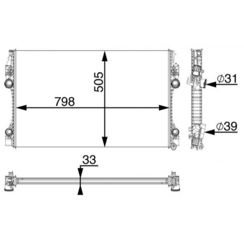 保時捷 PANAMERA 970 3.6 水箱 塑鋁 97010613103  97010613102-細節圖3