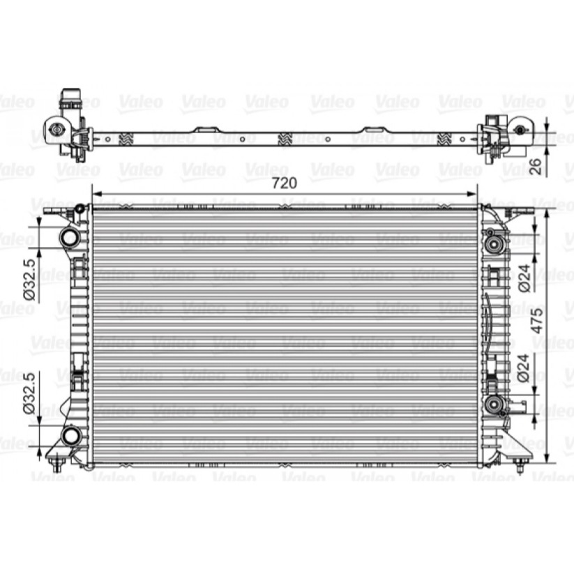 保時捷 MACAN 2.0 奧迪 A4 A5 A6 A7 Q3 Q5 水箱 塑鋁 8K0121251K-細節圖3