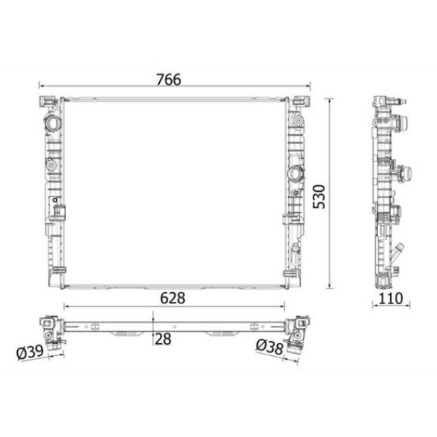 寶馬 G11 G12 G30 G31 G32 水箱 5分管在左下 17118650745 17118686026-細節圖4
