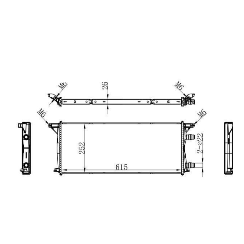 賓士 W166 ML C292 GLE GLS 水箱 塑鋁  低溫水箱 0995001403-細節圖5