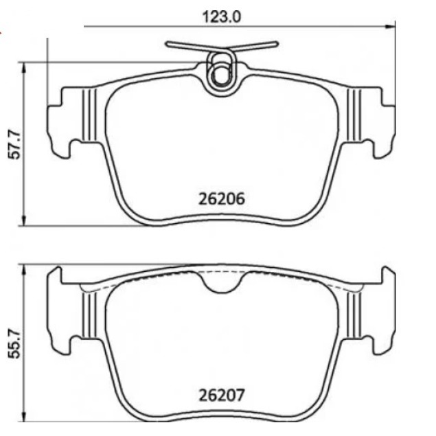 SKODA OCTAVIA 後 來令片 奧迪 A3 福斯 CADDY GOLF 5WA698451F P85184-細節圖2