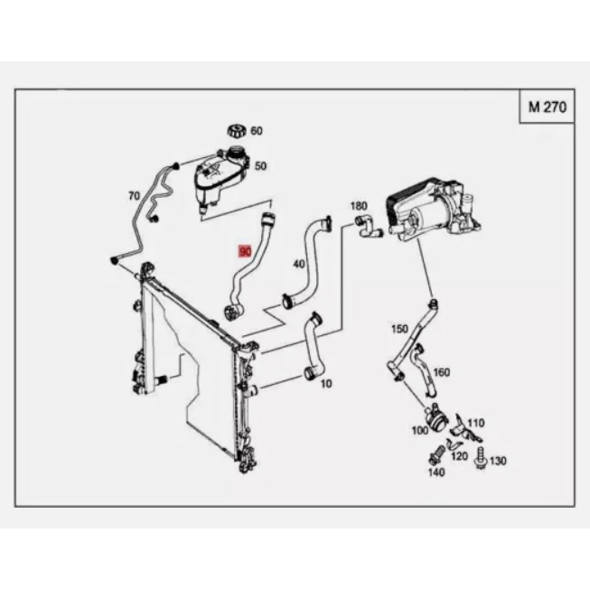 賓士 W176 W246 水管 備水桶接出 W242 CLA C117 GLA X156 2465010058-細節圖4