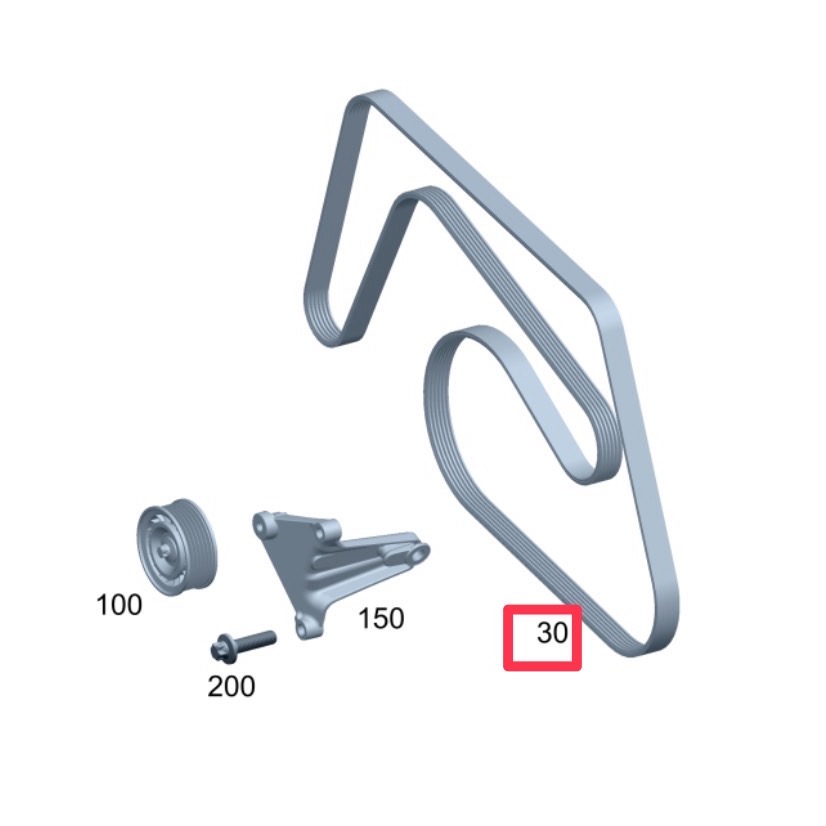 賓士 W204 W205 皮帶 0139974192 W222 W213 W166 溝型皮帶 6PK2125-細節圖4