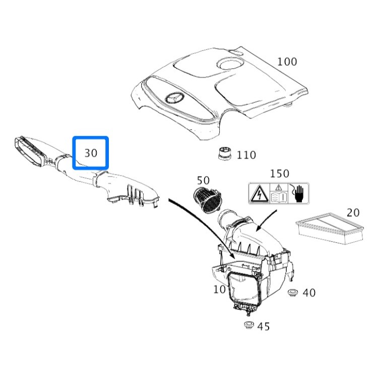 賓士 M270 C117 W176 W246 W242 GLA 空氣軟管 2700900382 2700900601-細節圖5