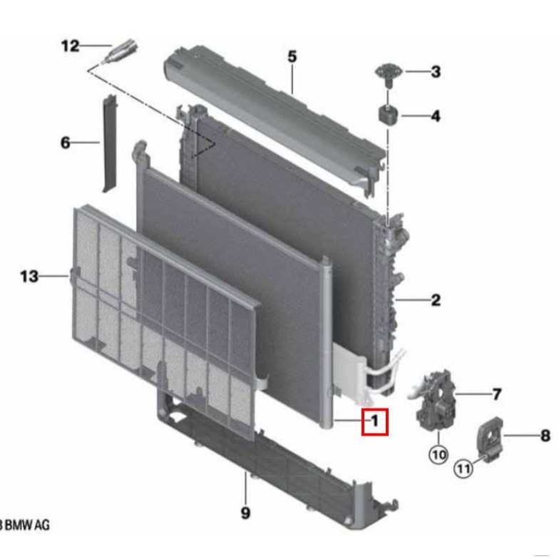 BMW G11 G12 水箱 G14 G15 G16 G30 G31 G32 低溫水箱 17118484638-細節圖4