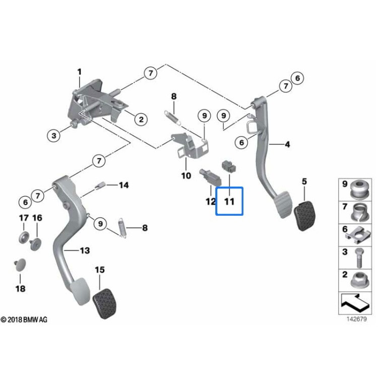 BMW E46 E81 E87 煞車燈開關 E90 61310392294 E39 F10 E60 F06 F01-細節圖5