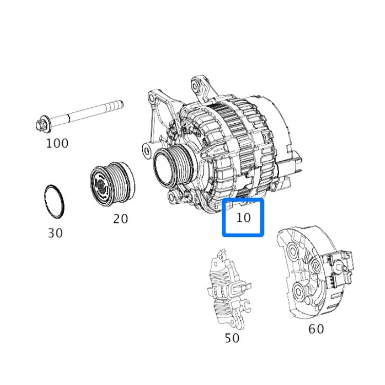 賓士 W204 W205 發電機 W212 0009067703 W213 X253 GLC R172 GLK W447-細節圖4