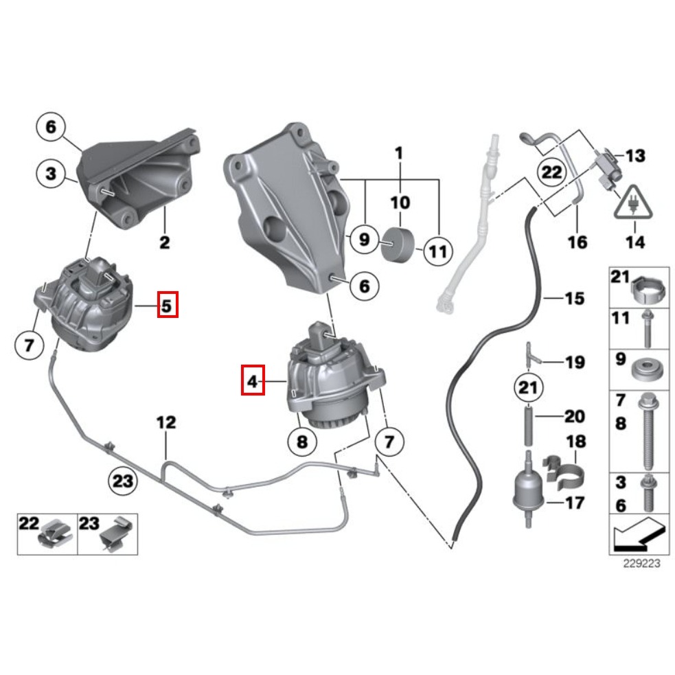 BMW F01 F02 引擎腳 F03 F04 F06 F10 F11 F12 F13 22116777371-細節圖4