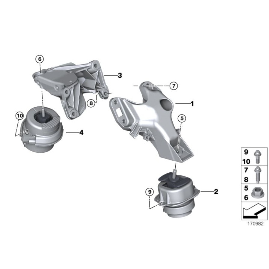 BMW N55 N54 E70 E71 引擎腳 22116786836 22116781002-細節圖3