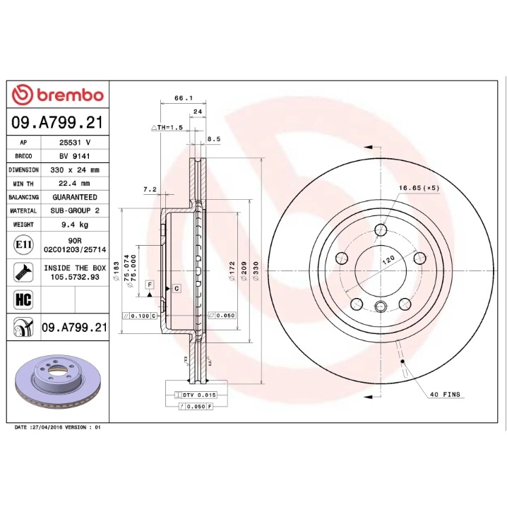 BMW  F10 前煞車盤 前碟盤 34116794429 34106883506 09A79921-細節圖2