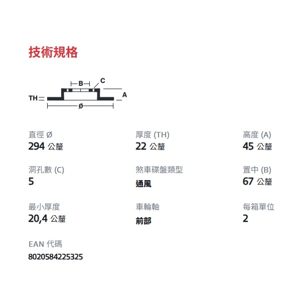 BMW F45 前 煞車盤 F46 F48 F54 F55 F56 F60 09C34911 34116866297-細節圖3