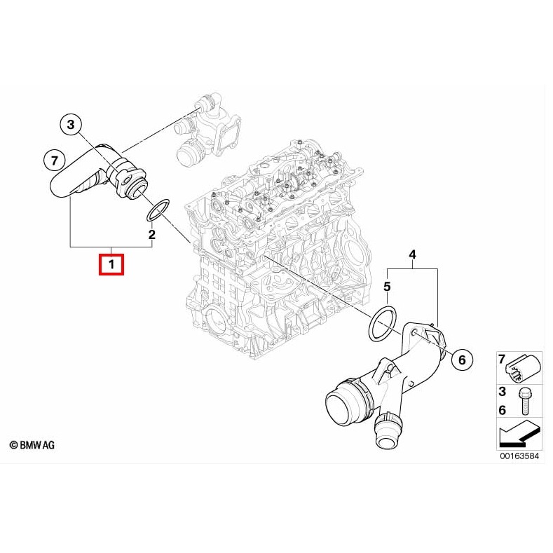 BMW E46 E81 E83 E87 E88 E0 E91 熱水管 11537572158 接引擎-細節圖3