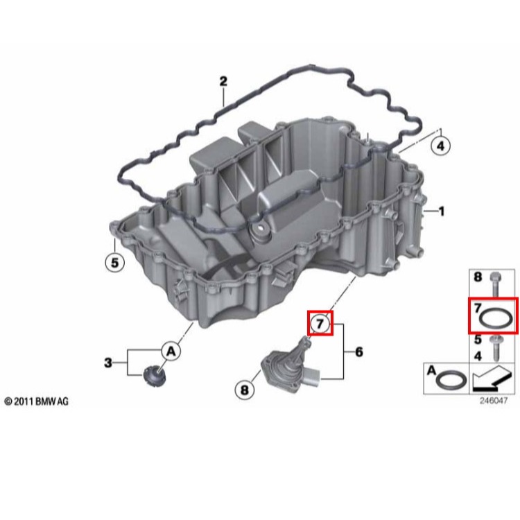 BMW 油位感知器 墊圈 O令 油封 12617604790 密封圈 賓士 奧迪 福斯 福特-細節圖3