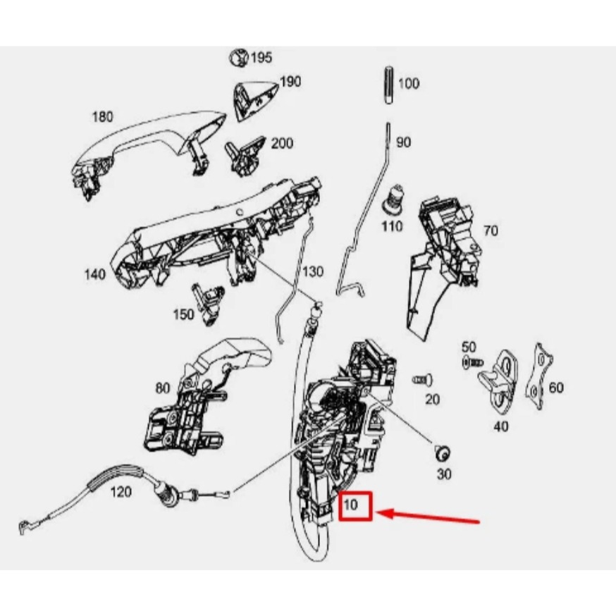 賓士 W205 W213 EQC 車門 六角鎖 GLC X253 GLE GLS W222 0997207501-細節圖8