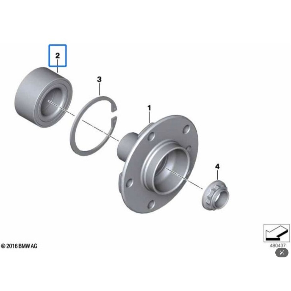 BMW F20 F21 後輪軸承 F22 F23 F30 F31 F32 F80 F82 33416792356-細節圖3