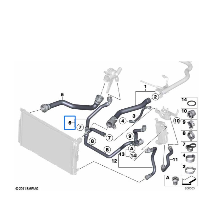 BMW F20 F21 F30 F31 N13 熱水管 17127596834 四通管 含快接-細節圖4