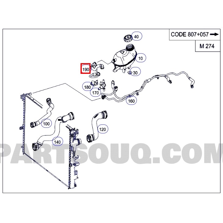 賓士 W205 CLS C257 W213 GLC X253 熱水管 接備水桶 2055015301-細節圖6