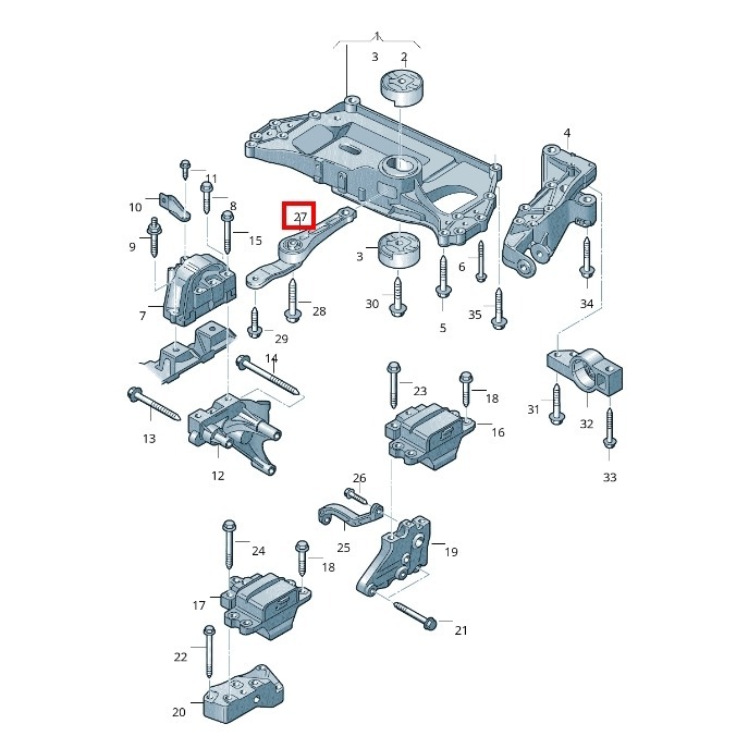 福斯 BEETLE GOLF JETTA TOURAN SCIROCCO 引擎腳 後 1K0199855BD-細節圖5
