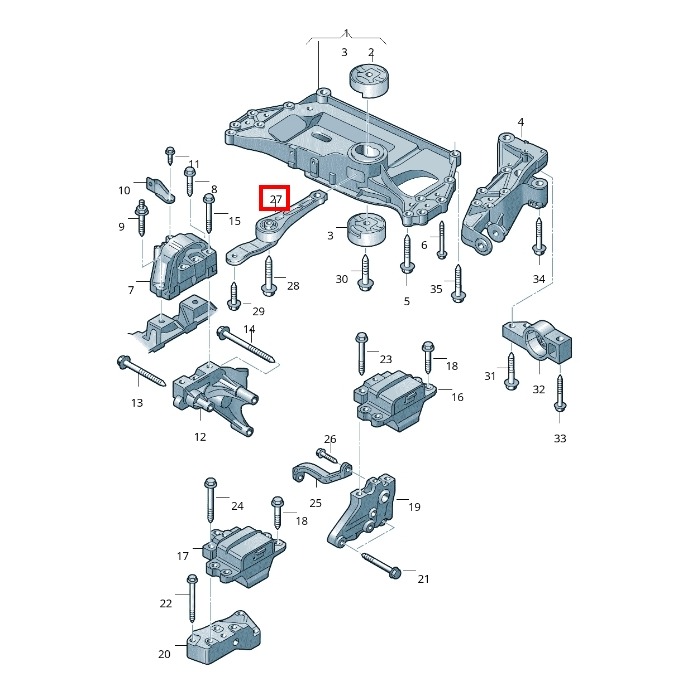 奧迪 A3 SKODA YETI 引擎腳 後 1K0199855BD 1K0199855AG 1KD199855C-細節圖5