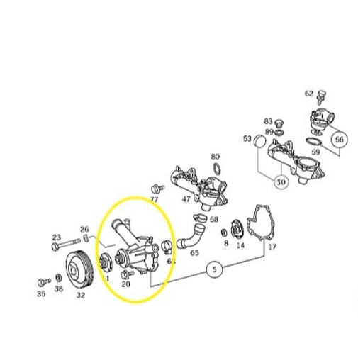 賓士 W202 CLK C208 水泵浦 1112004001 W124 W210 W163 SLK R170-細節圖4