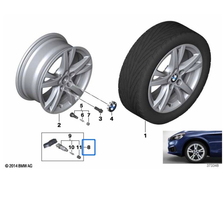 BMW MINI F20 F22 F45 F30 F32 F15 F16 F54 F56胎壓偵測器36106881890-細節圖5